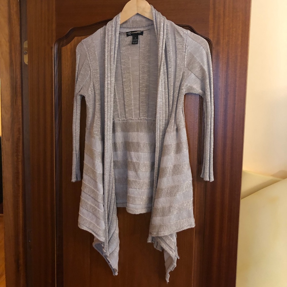 INC gold cardigan